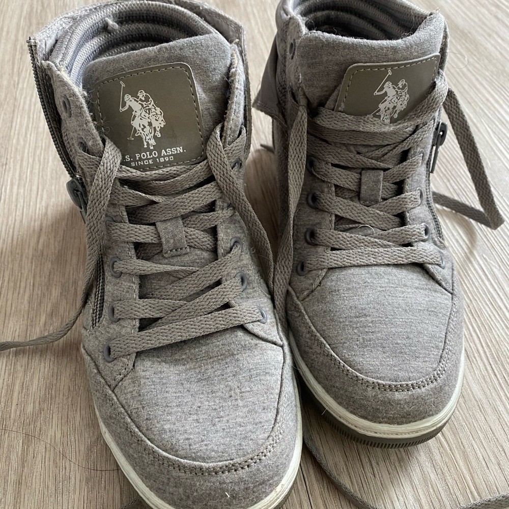 U.S. Polo Assn. women’s Gray High-Top Sneakers